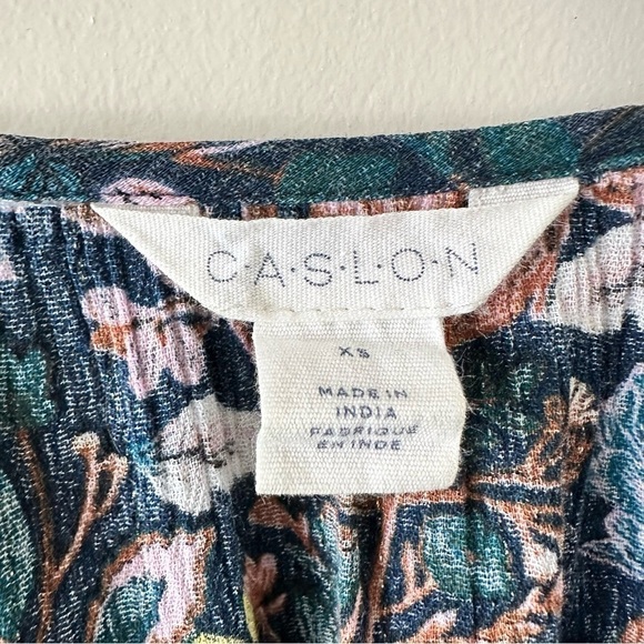 CASLON (Nordstrom) -Floral Boho Peasant Blouse (Size:XS) - Picture 8 of 8